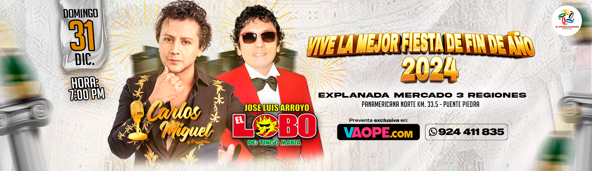 El Lobo y Carlos Miguel en La Mejor Fiesta de Fin de Año